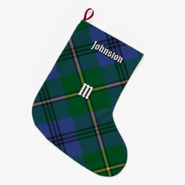 Meia De Natal Grande Clan Johnston Tartan Christmas Stocking