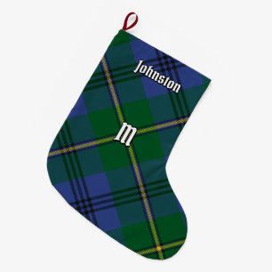 Meia De Natal Grande Clan Johnston Tartan Christmas Stocking