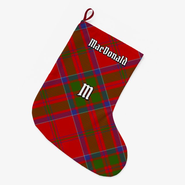 Meia De Natal Grande Clan MacDonald do Keppoch Tartan (Frente (Pendurada))