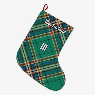 Meia De Natal Grande Clan MacFarlane Caça Antigo Tartan