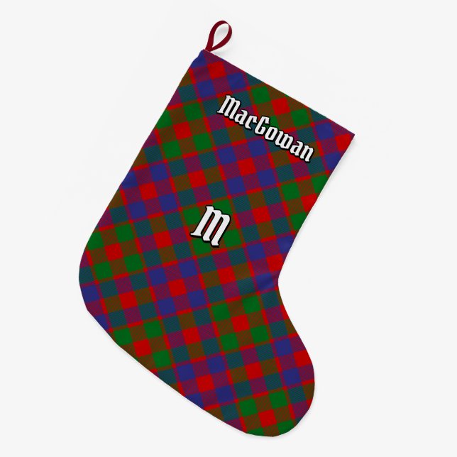 Meia De Natal Grande Clan MacGowan Tartan (Frente (Pendurada))