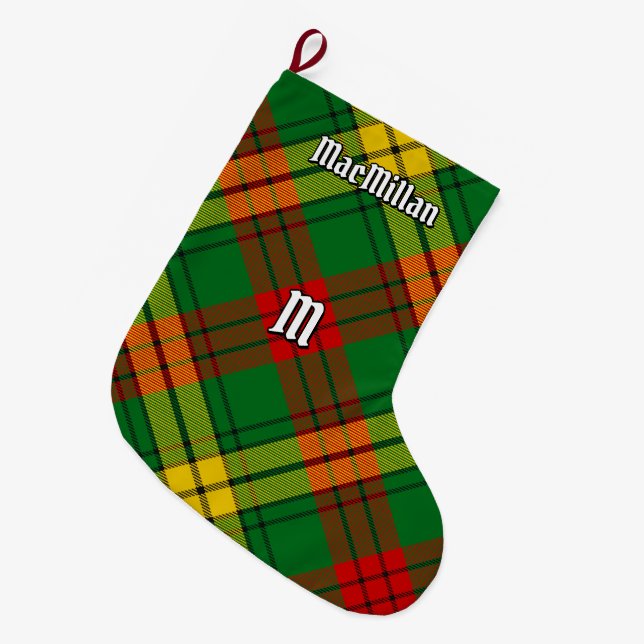 Meia De Natal Grande Clan MacMillan Tartan (Frente (Pendurada))