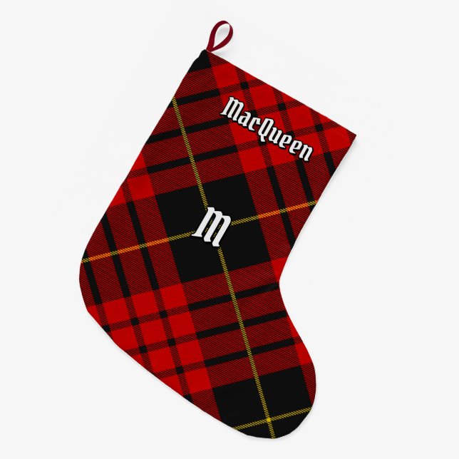 Meia De Natal Grande Clan MacQueen Tartan (Frente (Pendurada))