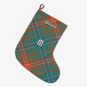 Meia De Natal Grande Clan Wilson Antigo Tartan