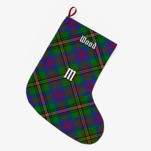 Meia De Natal Grande Clan Wood Tartan