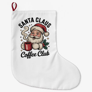 Meia De Natal Grande Clube de Café Papai Noel Cafeína Natal
