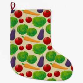 Meia De Natal Grande Coma seus vegetais