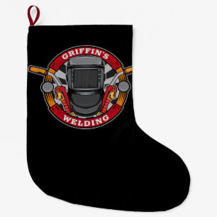 Meia De Natal Grande Compro Personalizado de Soldadura de Malha Metáli