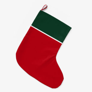 Meia De Natal Grande Convidados Vermelhos e Verdes Personalizados