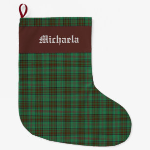 Meia De Natal Grande County Dublin Tartan Personalizável 