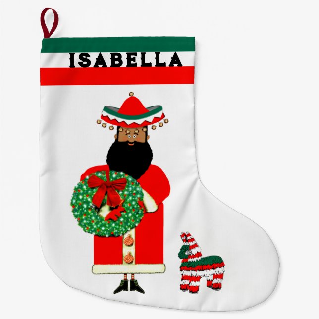 Meia De Natal Grande Creative mexicano (Frente)