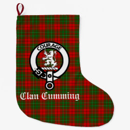 Meia De Natal Grande Crest Badge e Xadrez Personalizados do Clã Cumming