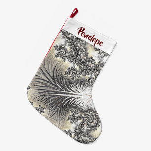 Meia De Natal Grande Cristais de gelo congelado Olhem Fractais Congelad