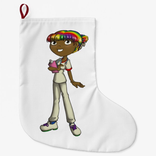 Meia De Natal Grande Cuidados (Frente)