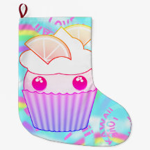 cupcake do Pastel Kawaii em um Natal