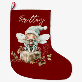 Meia De Natal Grande Cute Forest Christmas Fairy