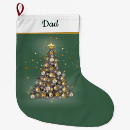 Meia De Natal Grande Dad’s Green Christmas Stocking – Classic Design