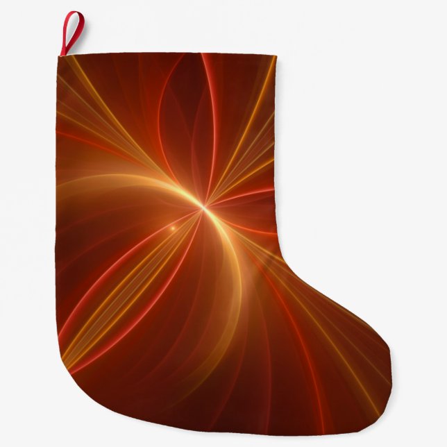 Meia De Natal Grande Dançar Com A Arte Fractal Moderna Abstrato (Frente)