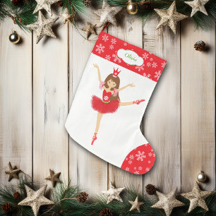 Meia De Natal Grande Dançarina Ballerina Cute Personalizada