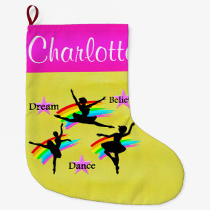 MEIA DE NATAL GRANDE DANCER SONHOS DE NATAL PERSONALIZADO