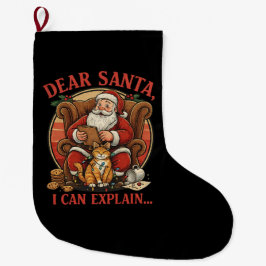 Meia De Natal Grande Dear Santa I Can Explain Christmas Stockings