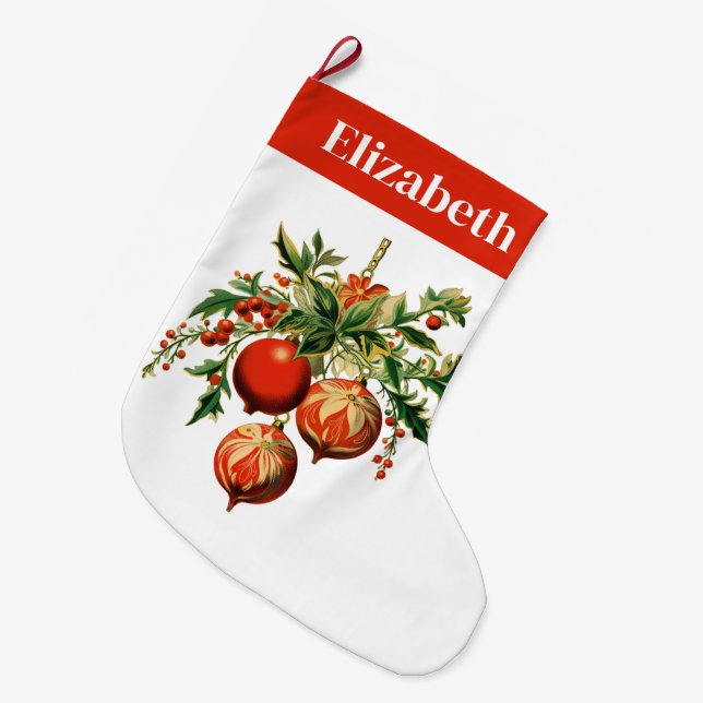 Meia De Natal Grande Decorações da Árvore de Natal Legal (Frente (Pendurada))