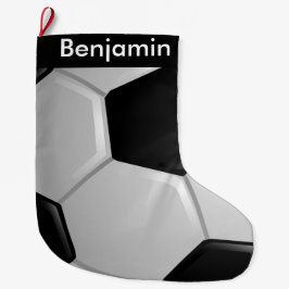 Meia De Natal Grande Design de bola de futebol - Grande natal