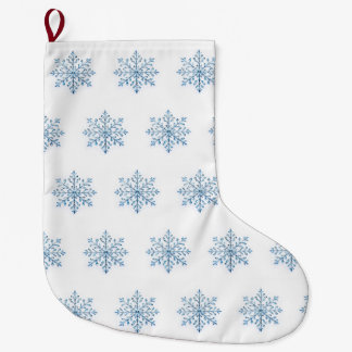 Meia De Natal Grande Design de floco de neve com estoque de natal