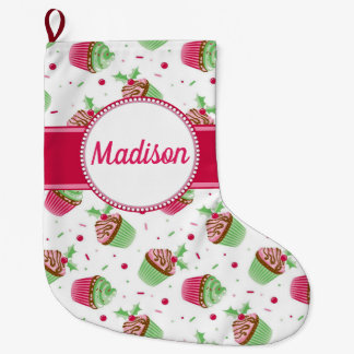 Meia De Natal Grande Design de Natal em cores de Natal