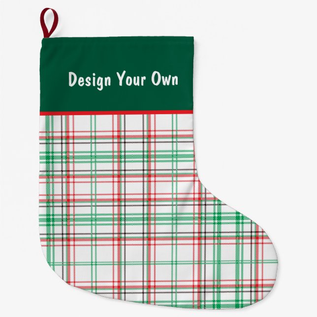 Meia De Natal Grande Design do seu próprio controlo festivo (Frente)