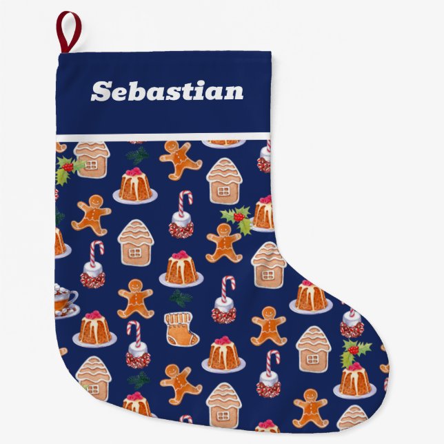 Meia De Natal Grande Desserts de Natal (Frente)