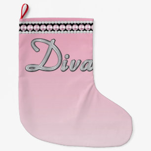 Meia De Natal Grande Diva Sparkle