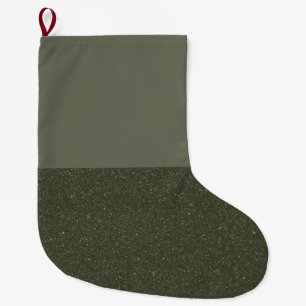 Meia De Natal Grande Dividir Moss - Paragem de Natal com Ruído Verde (P