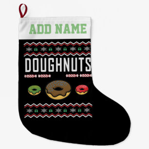 Meia De Natal Grande Dozes personalizadas, doce de Natal feio