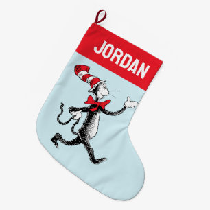 Meia De Natal Grande Dr. Seuss Gato no Chapéu Passarela