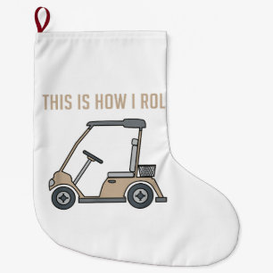Meia De Natal Grande É assim que eu giro Golf Carrinho de Golfe Golfist