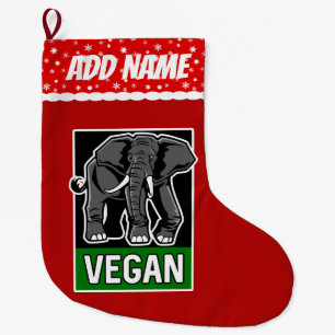 Meia De Natal Grande Elefante do Vegan