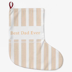 Meia De Natal Grande Elegante Personalizado Melhor Pai de Todos com Lis