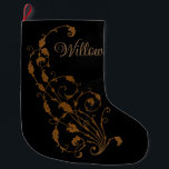 Meia De Natal Grande Elegante, Vintage, Vitoriano Steampunk Personaliza<br><div class="desc">Vintage conto de fadas vitoriano steampunk gótico. Personalize com seu nome ou dê como presente.</div>