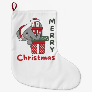 Meia De Natal Grande Elephant Christmas Gift Winter Animal Elephant