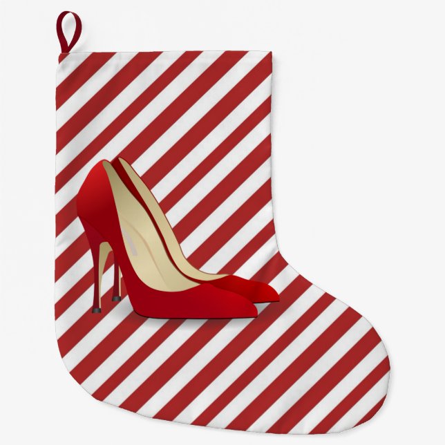 MEIA DE NATAL GRANDE ENCHIMENTO ELEVADO DE NATAL VERMELHO (Frente)