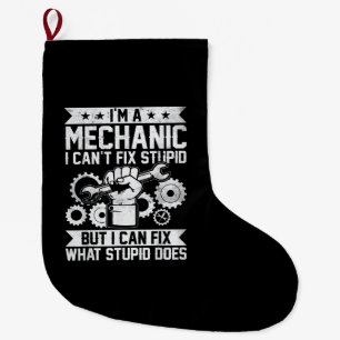 Meia De Natal Grande Engenheiro Mecânico de Carro Engraçado Homens Mulh