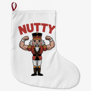 Meia De Natal Grande Engraçado Natal Nutcracker Nuty Malhação Natural