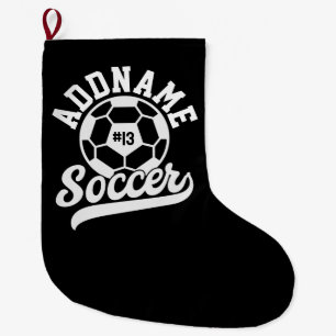 Meia De Natal Grande Equipe de futebol Personalizada do ADD NAME do jog