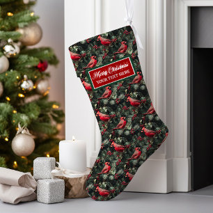 Meia De Natal Grande Estilo de Vintagem de Estoque de Natal de Nome Per