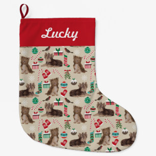 Meia De Natal Grande estocagem de Natal com chocolate