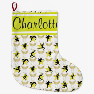 Meia De Natal Grande ESTOCUPAÇÃO DE NATAL DE DANÇAS PERSONALIZADO bonit