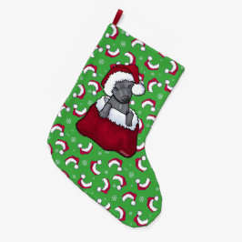 Meia De Natal Grande Estoque de Natal do KiniArt Pit Bull