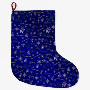 Meia De Natal Grande estoque de natal do vovô azul