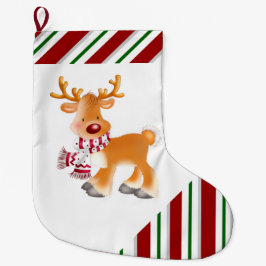 Meia De Natal Grande Estoque Natal/Rudolph